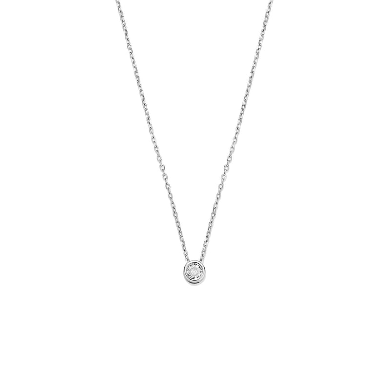 vDam Ketting Zirkonia 41 - 43 - 45 Cm Zilver Gerhodineerd 1341580
