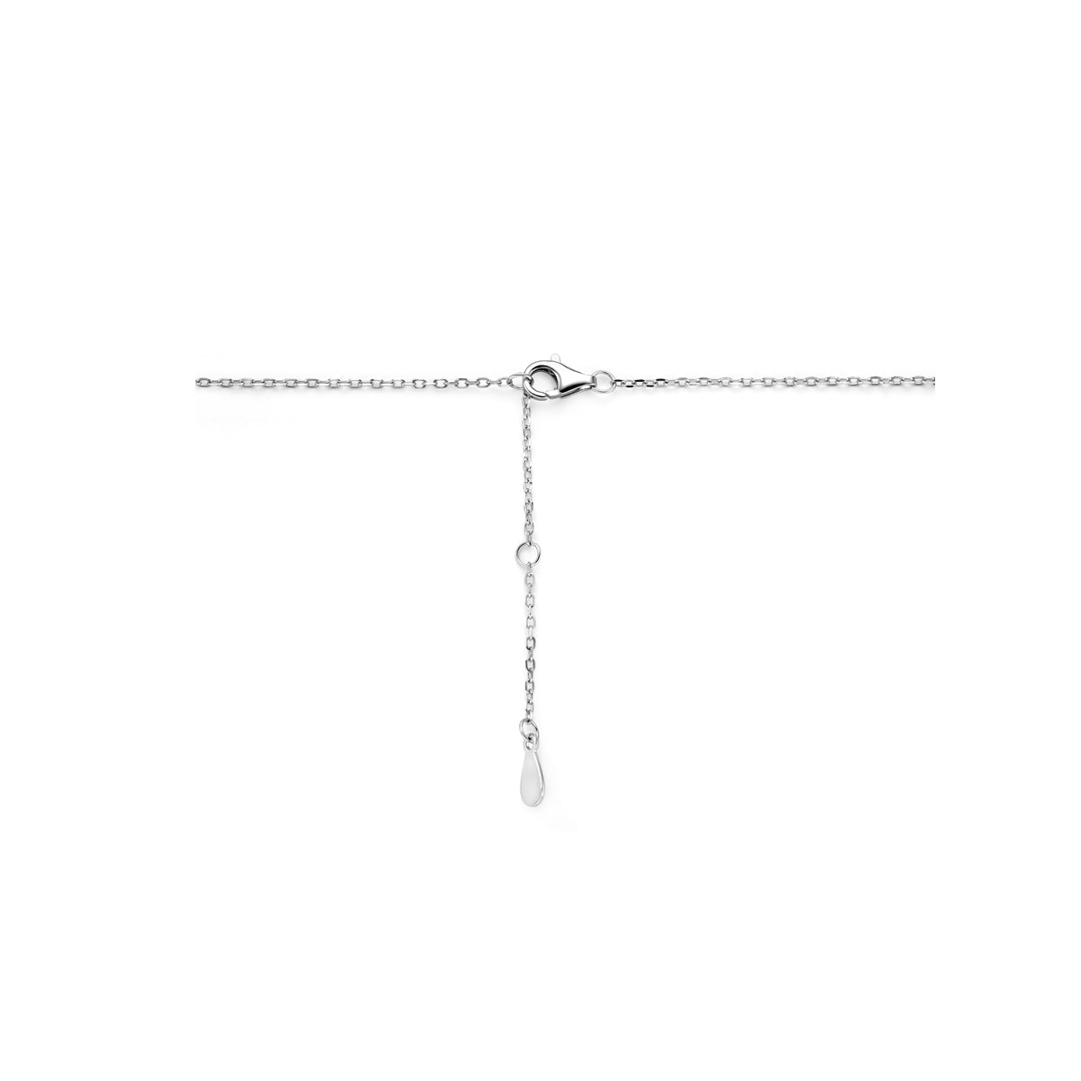 vDam Ketting Zirkonia 41cm - 43 - 45 Cm Zilver Gerhodineerd 1341cm581  41cm