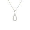 vDam Ketting Zirkonia 42 + 3 Cm Zilver Gerhodineerd 1326673
