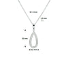 vDam Ketting Zirkonia 42cm + 3 Cm Zilver Gerhodineerd 1326673  42cm