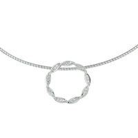 vDam Ketting Zirkonia 42 + 3 Cm Zilver Gerhodineerd 1328354