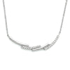 vDam Ketting Zirkonia 42 + 3 Cm Zilver Gerhodineerd 1333913