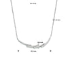 vDam Ketting Zirkonia 42cm + 3 Cm Zilver Gerhodineerd 1333913  42cm