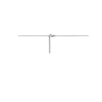 vDam Ketting Zirkonia 42cm + 3 Cm Zilver Gerhodineerd 1337893  42cm