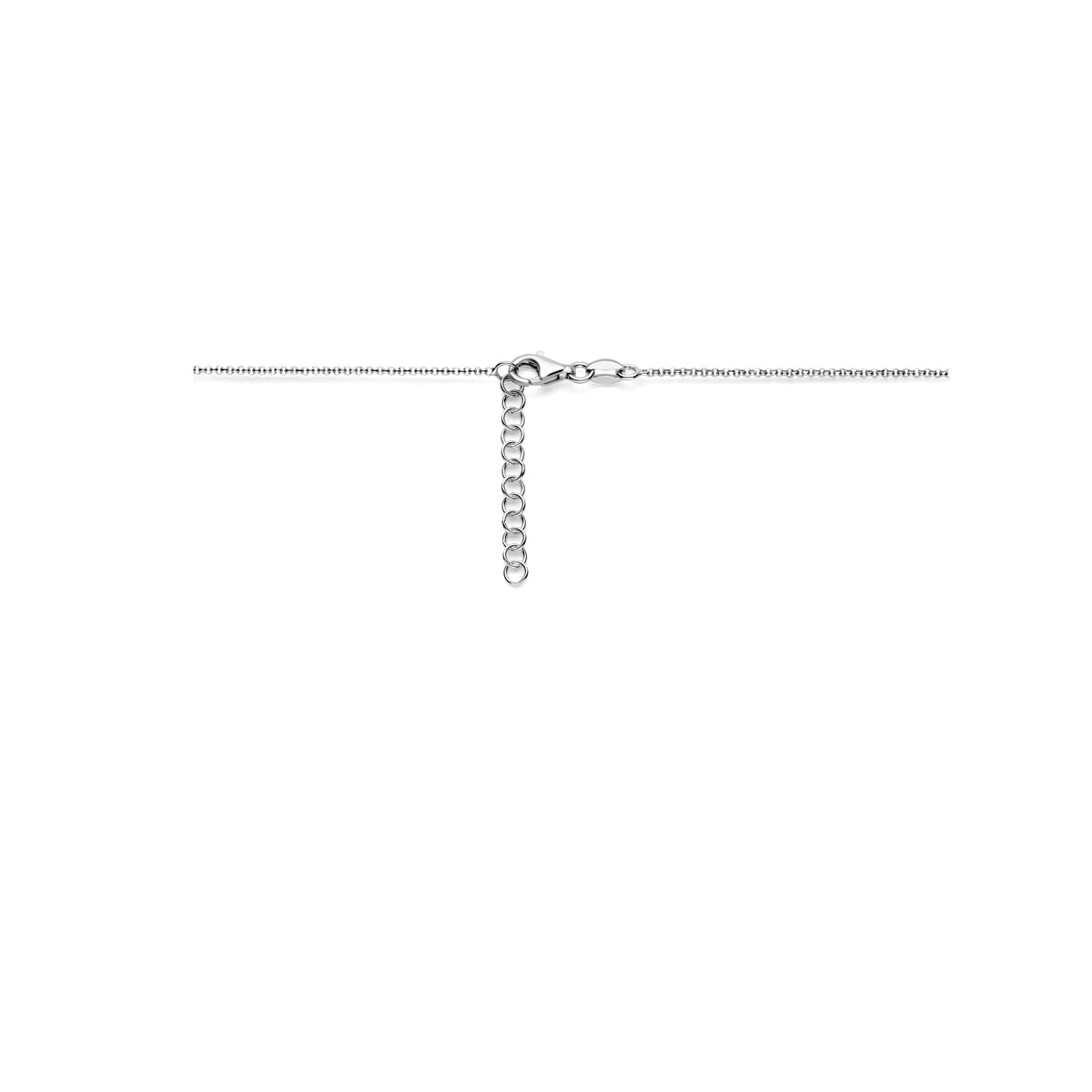 vDam Ketting Zirkonia 42cm + 3 Cm Zilver Gerhodineerd 1338632  42cm