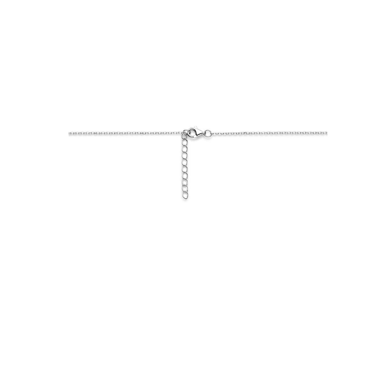 vDam Ketting Zirkonia 42cm + 3 Cm Zilver Gerhodineerd 1341377  42cm
