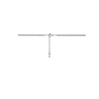 vDam Ketting Zirkonia 42cm + 3 Cm Zilver Gerhodineerd 1341509  42cm