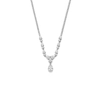 vDam Ketting Zirkonia 42 + 3 Cm Zilver Gerhodineerd 1341509