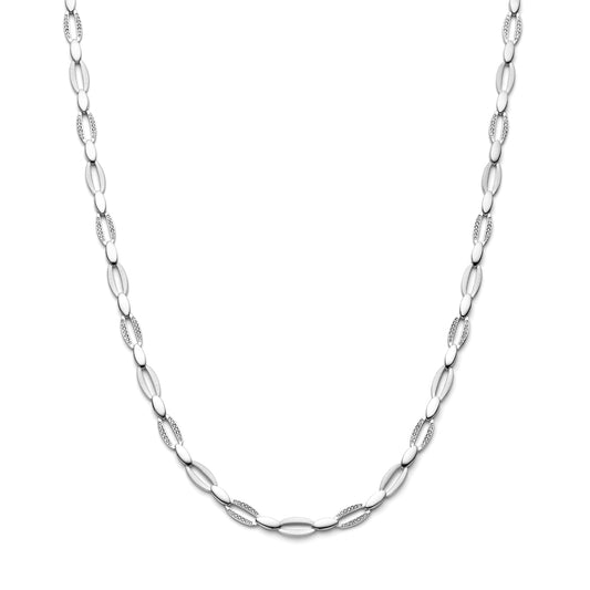 vDam Ketting Zirkonia 6,0 Mm 45 Cm Poli/mat Zilver Gerhodineerd 1338512