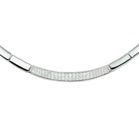 vDam Ketting Zirkonia 6,5 Mm 43 + 3 Cm Zilver Gerhodineerd 1326602