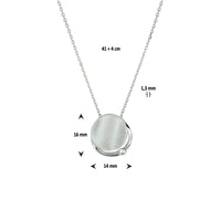vDam Ketting Zirkonia Poli/mat 41cm + 4 Cm Zilver Gerhodineerd 1329896  41cm