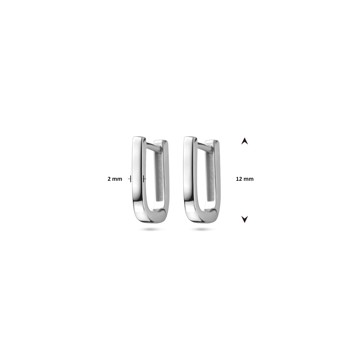 vDam Klapoorringen 12 Mm Zilver Gerhodineerd 1340500