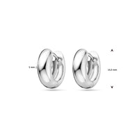 vDam Klapoorringen 13,5 Mm Zilver Gerhodineerd 1339832