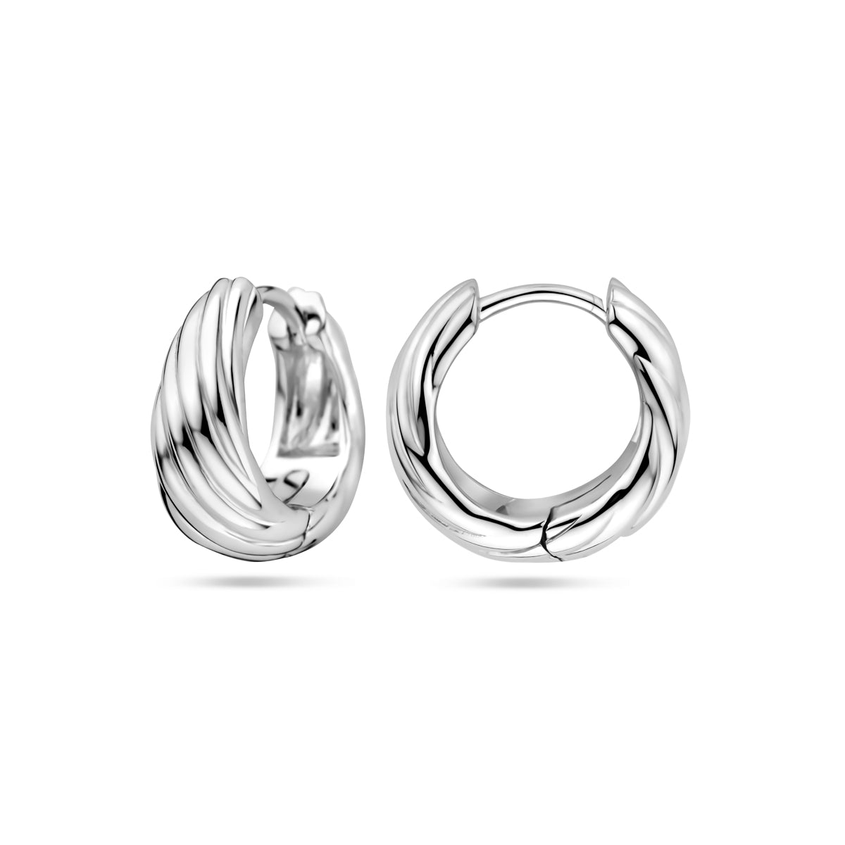 vDam Klapoorringen 14 Mm Zilver Gerhodineerd 1339816