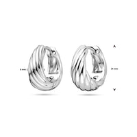vDam Klapoorringen 14 Mm Zilver Gerhodineerd 1339816