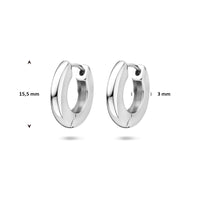 vDam Klapoorringen 15,5 Mm Zilver Gerhodineerd 1341922