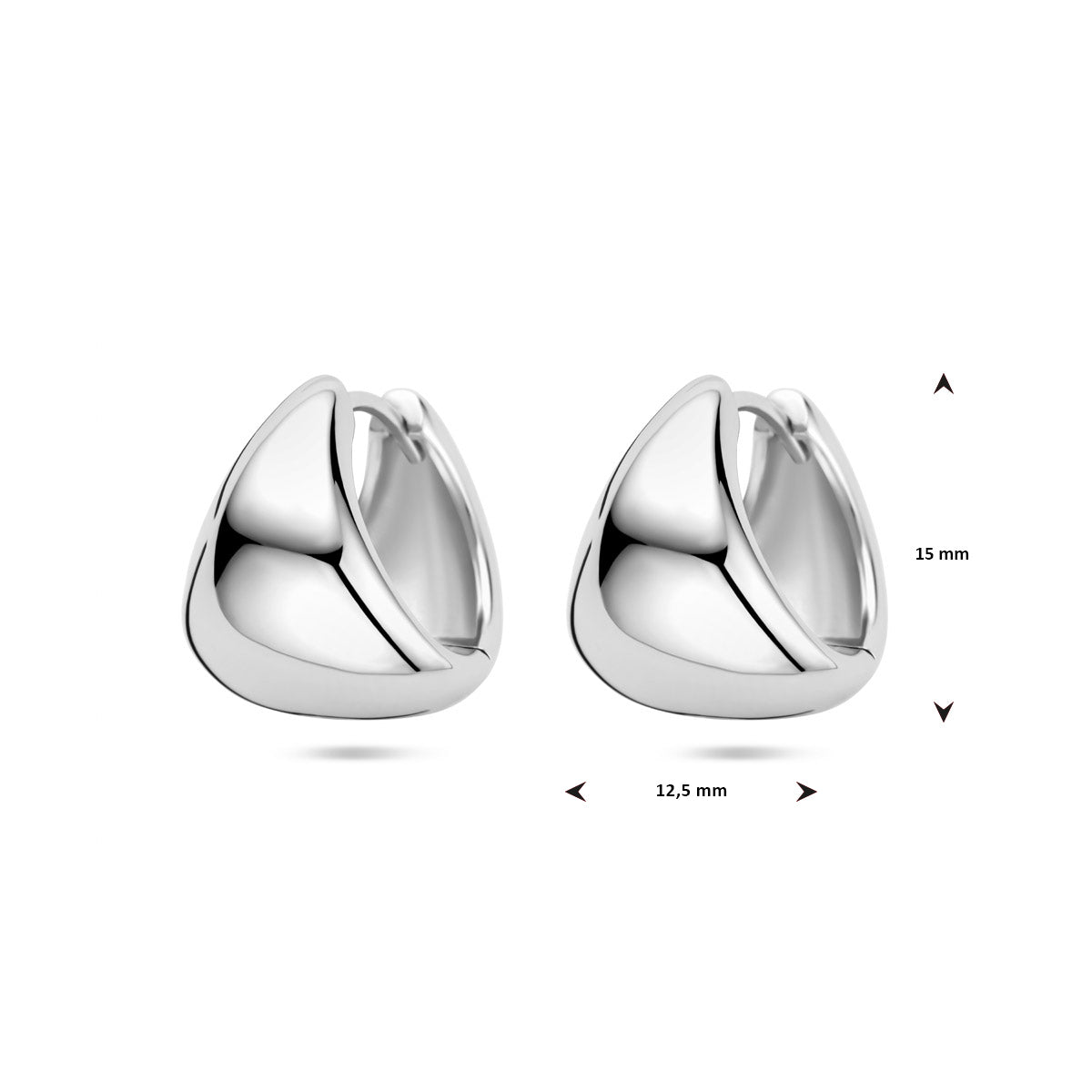vDam Klapoorringen 15 Mm Zilver Gerhodineerd 1339864