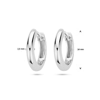 vDam Klapoorringen 2,5 Mm Half Rond Zilver Gerhodineerd 1336987