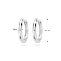 vDam Klapoorringen 2,5 Mm Half Rond Zilver Gerhodineerd 1336988