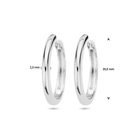 vDam Klapoorringen 2,5 Mm Half Rond Zilver Gerhodineerd 1336989