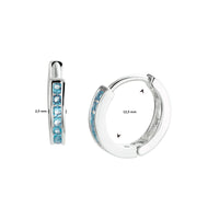 vDam Klapoorringen Blauw Zirkonia Zilver Gerhodineerd 1333001