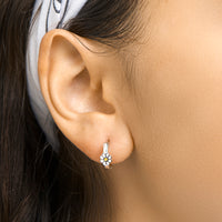 vDam Klapoorringen Bloem Zilver Gerhodineerd 1329812