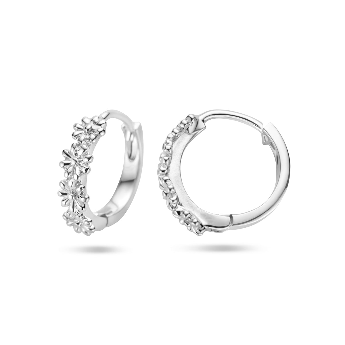 vDam Klapoorringen Bloemen Zilver Gerhodineerd 1336357
