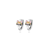 vDam Klapoorringen Emaille Kat 10,5 Mm Zilver Gerhodineerd 1341220