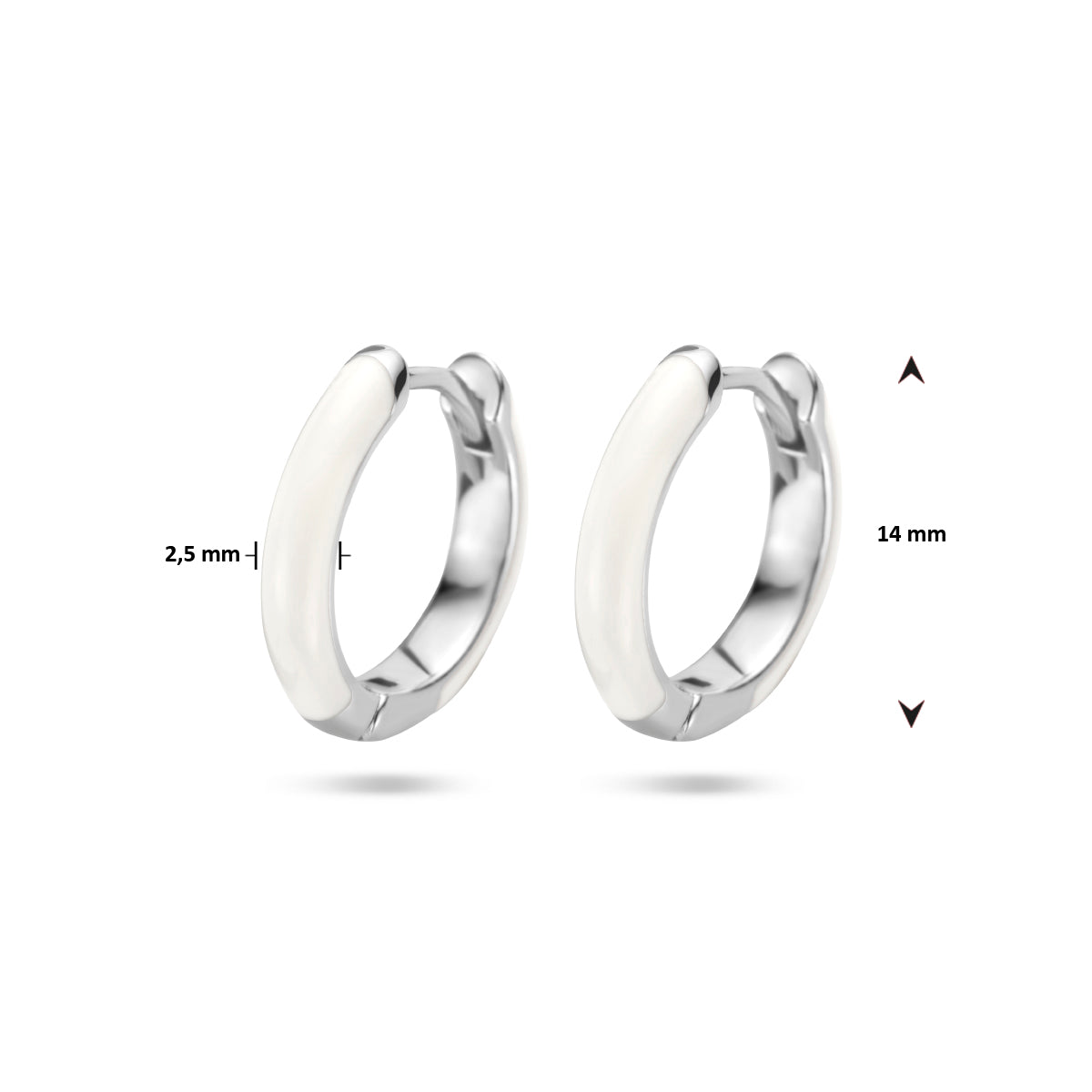 vDam Klapoorringen Emaille Zilver Gerhodineerd 1336229