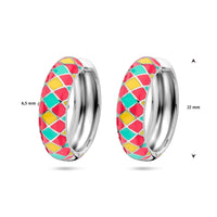 vDam Klapoorringen Emaille Zilver Gerhodineerd 1337130