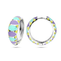 vDam Klapoorringen Emaille Zilver Gerhodineerd 1337131