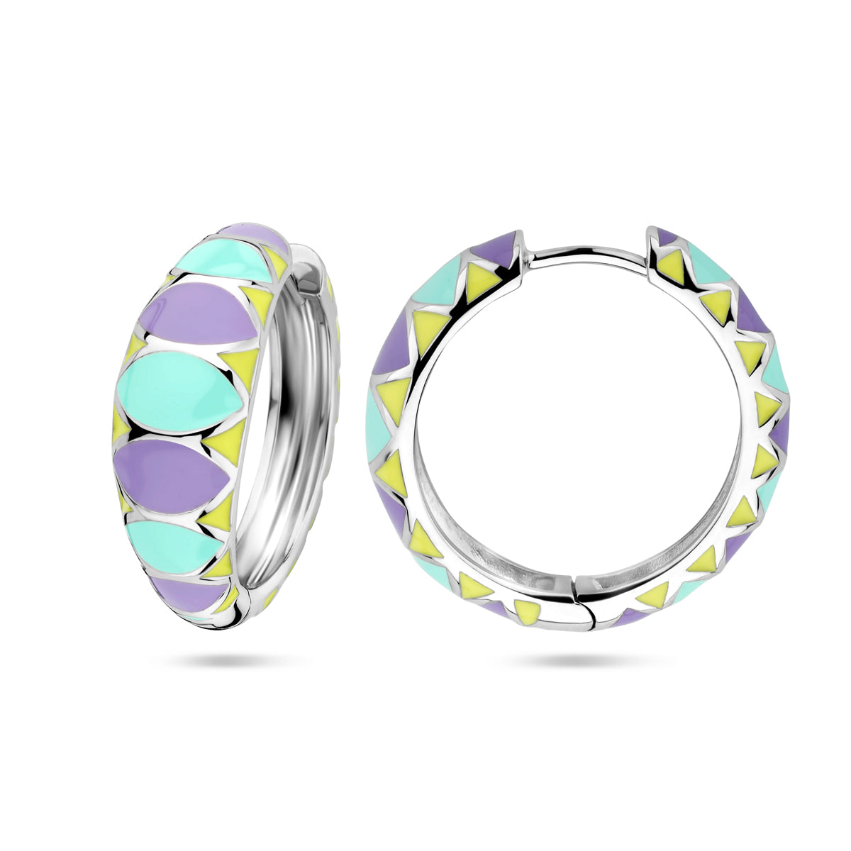 vDam Klapoorringen Emaille Zilver Gerhodineerd 1337131