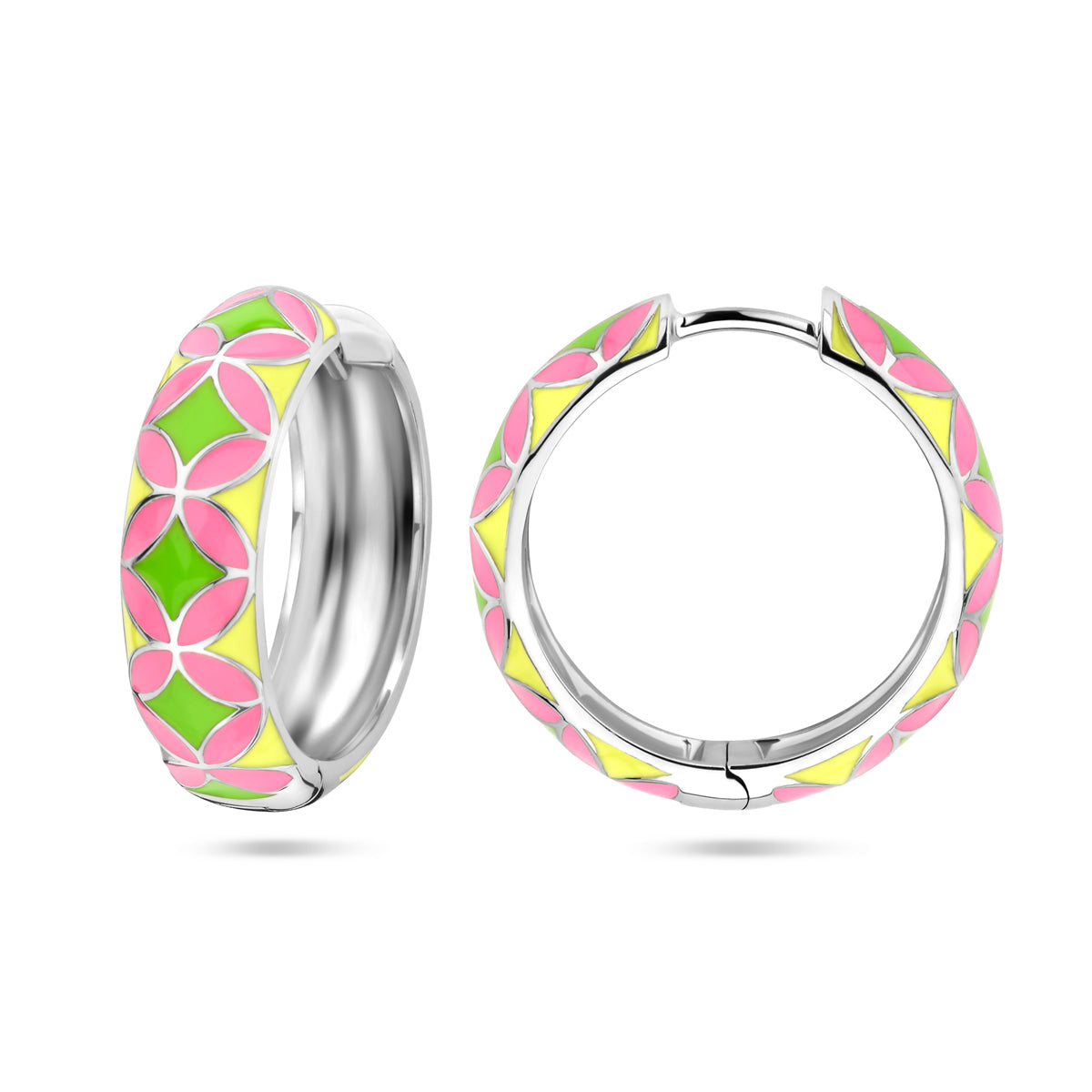 vDam Klapoorringen Emaille Zilver Gerhodineerd 1337133