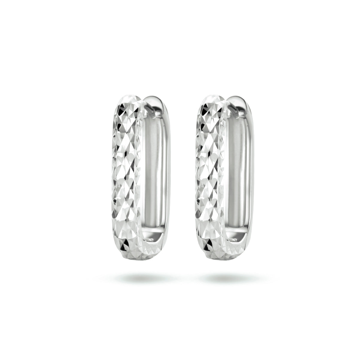 vDam Klapoorringen Gediamanteerd Zilver Gerhodineerd 1334799