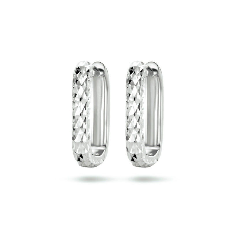 vDam Klapoorringen Gediamanteerd Zilver Gerhodineerd 1334799