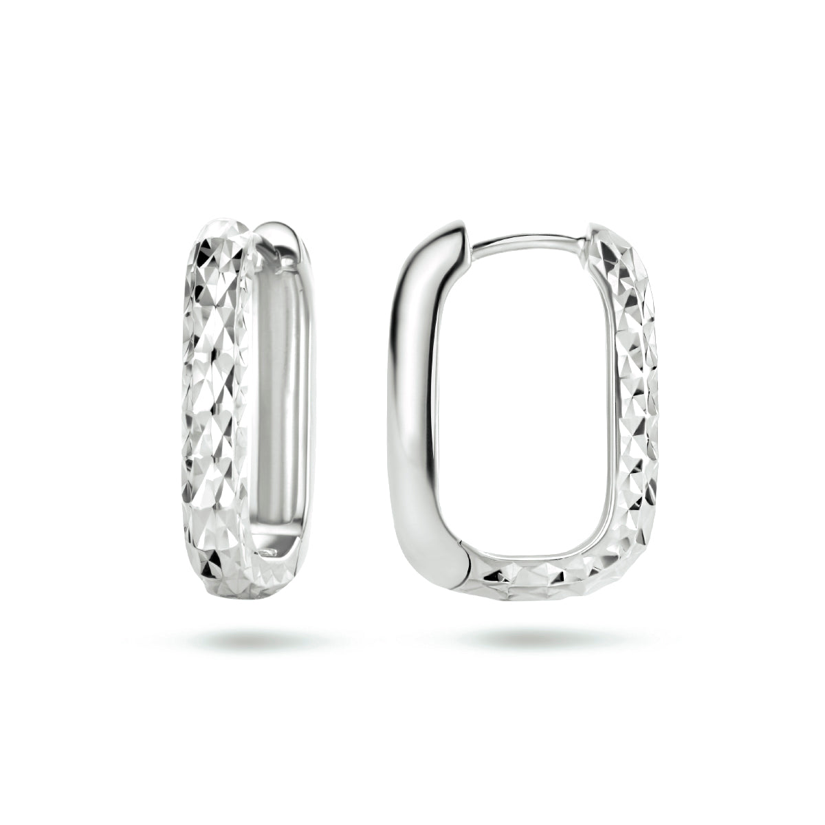 vDam Klapoorringen Gediamanteerd Zilver Gerhodineerd 1334799