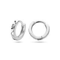 vDam Klapoorringen Gediamanteerd Zilver Gerhodineerd 1336317