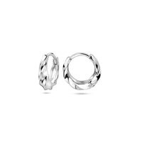 vDam Klapoorringen Gedraaid 13 Mm Zilver Gerhodineerd 1340690