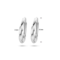 vDam Klapoorringen Gedraaid Zilver Gerhodineerd 1336493