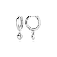 vDam Klapoorringen Hanger Hartje 16 Mm Zilver Gerhodineerd 1339858