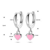 vDam Klapoorringen Hart Zilver Gerhodineerd 1336083