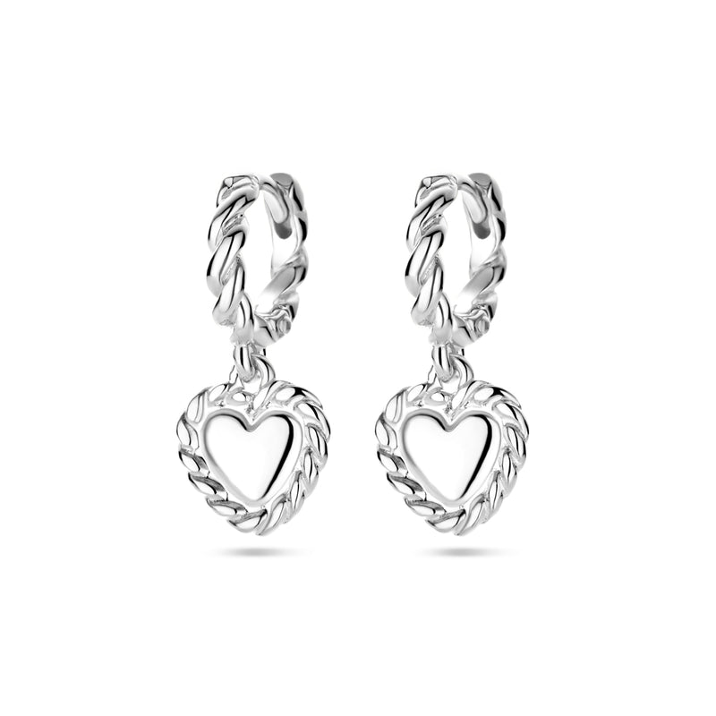 vDam Klapoorringen Hart Zilver Gerhodineerd 1338568