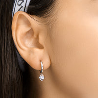 vDam Klapoorringen Hart Zirkonia Zilver Gerhodineerd 1328278