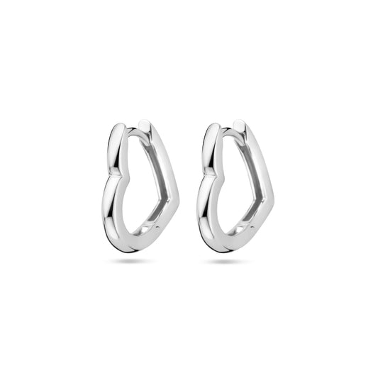 vDam Klapoorringen Hartje 16 Mm Zilver Gerhodineerd 1339835