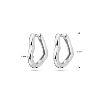 vDam Klapoorringen Hartje 16 Mm Zilver Gerhodineerd 1339835