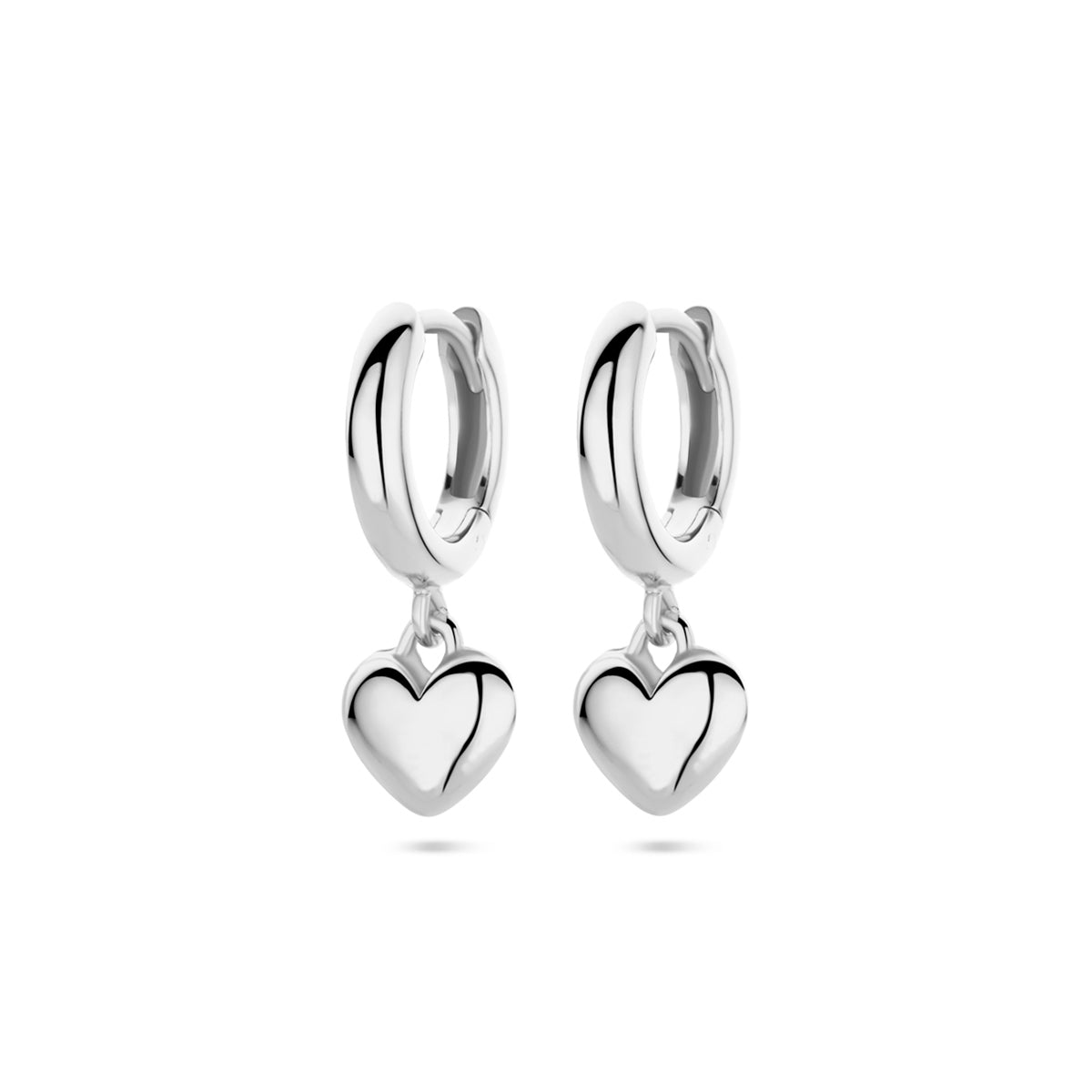 vDam Klapoorringen Hartje 18 Mm Zilver Gerhodineerd 1339307