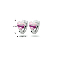 vDam Klapoorringen Hartje Zilver Gerhodineerd 1333717