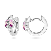 vDam Klapoorringen Lieveheersbeestje Zirkonia Zilver Gerhodineerd 1336977