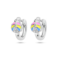 vDam Klapoorringen Lieveheersbeestje Zirkonia Zilver Gerhodineerd 1336980