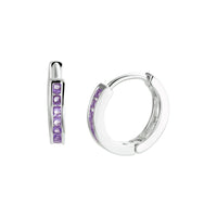 vDam Klapoorringen Paars Zirkonia Zilver Gerhodineerd 1333003